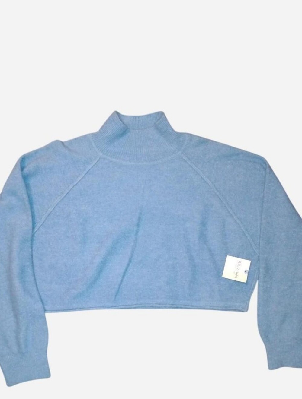 NWT Arizona Jean Co. Norwegian Blue Cropped Knit Sweater Mockneck - XL